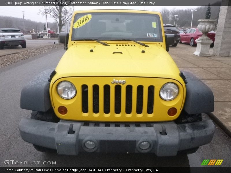Detonator Yellow / Dark Slate Gray/Med Slate Gray 2008 Jeep Wrangler Unlimited X 4x4
