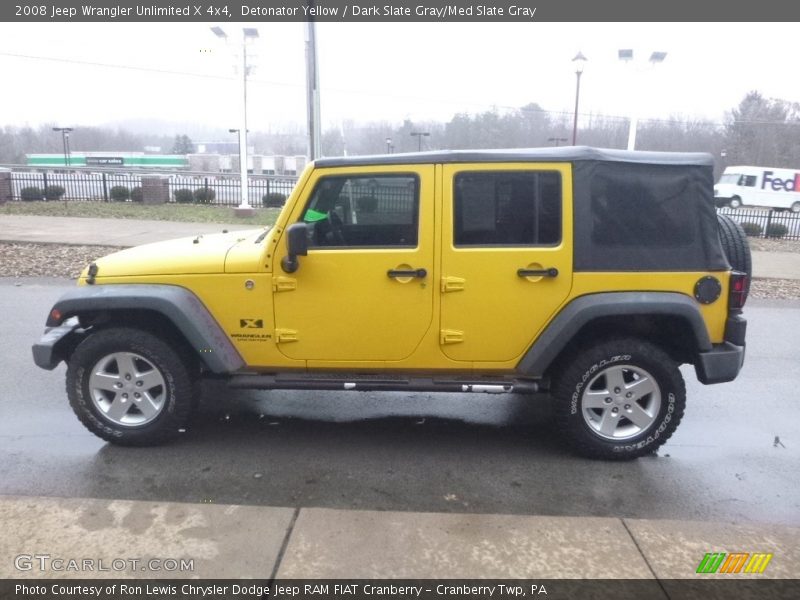 Detonator Yellow / Dark Slate Gray/Med Slate Gray 2008 Jeep Wrangler Unlimited X 4x4