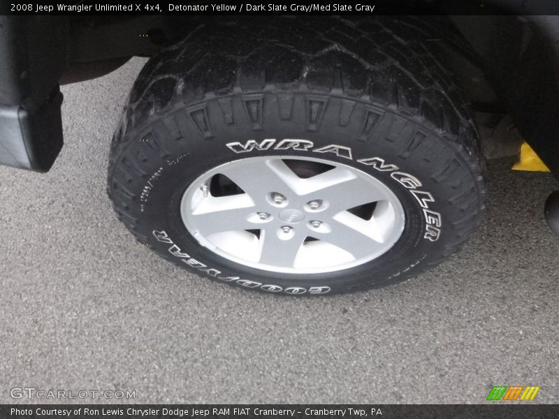 Detonator Yellow / Dark Slate Gray/Med Slate Gray 2008 Jeep Wrangler Unlimited X 4x4