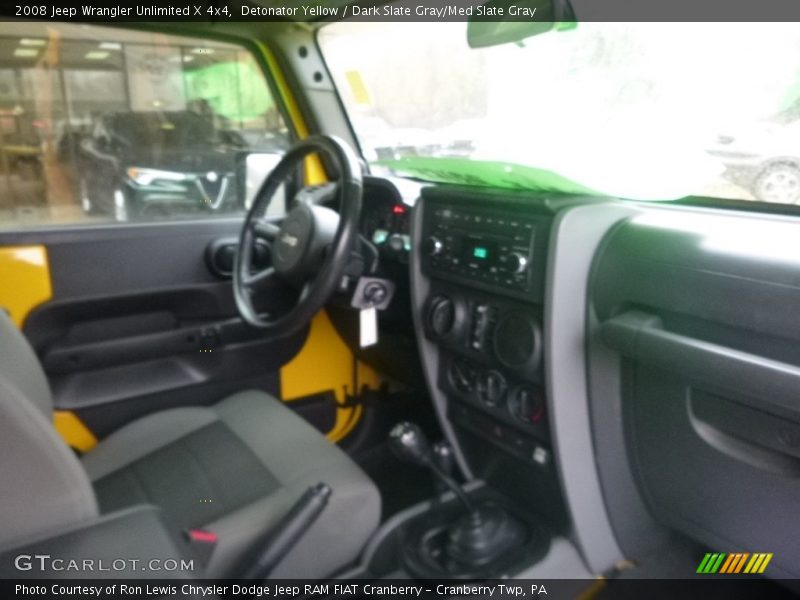 Detonator Yellow / Dark Slate Gray/Med Slate Gray 2008 Jeep Wrangler Unlimited X 4x4