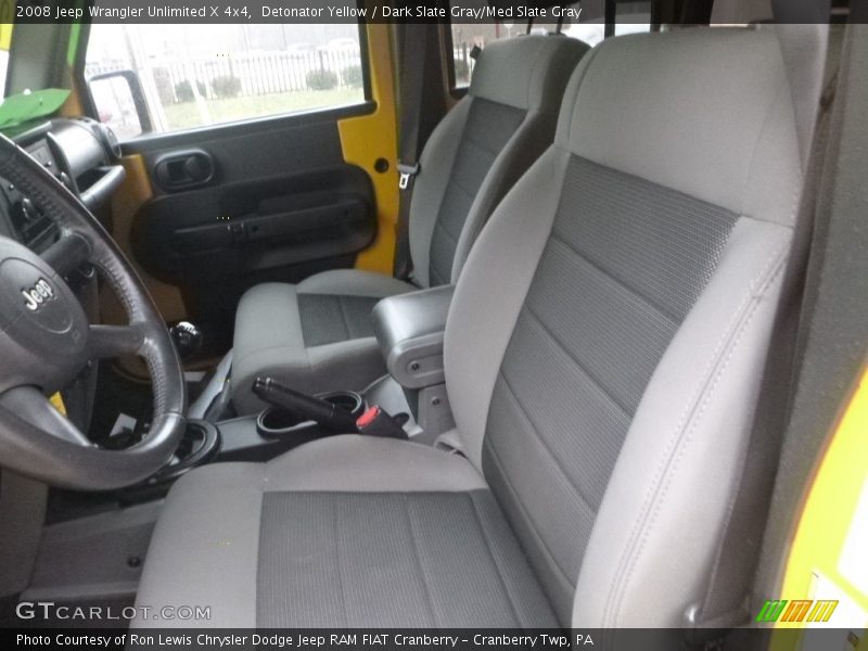 Detonator Yellow / Dark Slate Gray/Med Slate Gray 2008 Jeep Wrangler Unlimited X 4x4