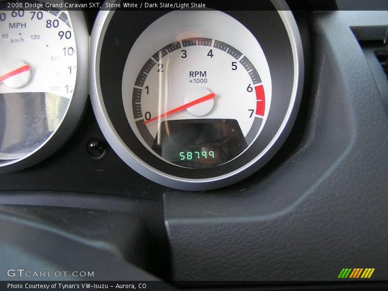 Stone White / Dark Slate/Light Shale 2008 Dodge Grand Caravan SXT