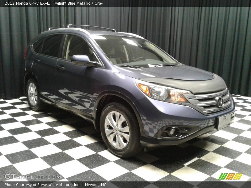 Twilight Blue Metallic / Gray 2012 Honda CR-V EX-L