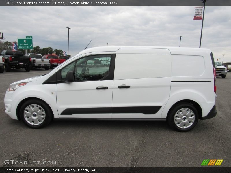 Frozen White / Charcoal Black 2014 Ford Transit Connect XLT Van