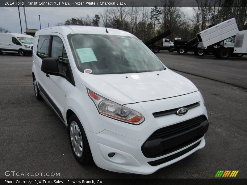 Frozen White / Charcoal Black 2014 Ford Transit Connect XLT Van