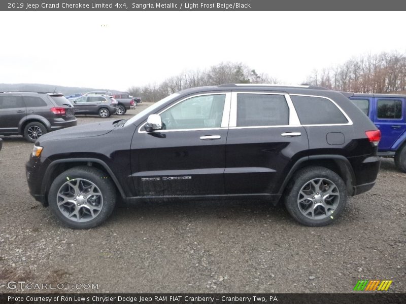 Sangria Metallic / Light Frost Beige/Black 2019 Jeep Grand Cherokee Limited 4x4