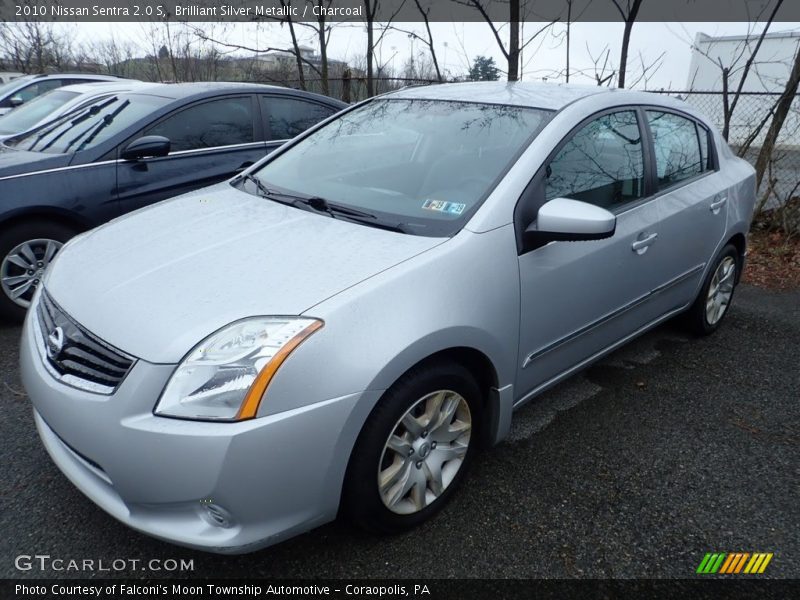 Brilliant Silver Metallic / Charcoal 2010 Nissan Sentra 2.0 S