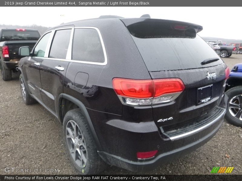 Sangria Metallic / Light Frost Beige/Black 2019 Jeep Grand Cherokee Limited 4x4