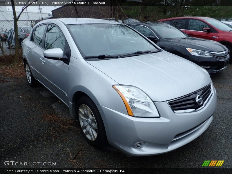 Brilliant Silver Metallic / Charcoal 2010 Nissan Sentra 2.0 S