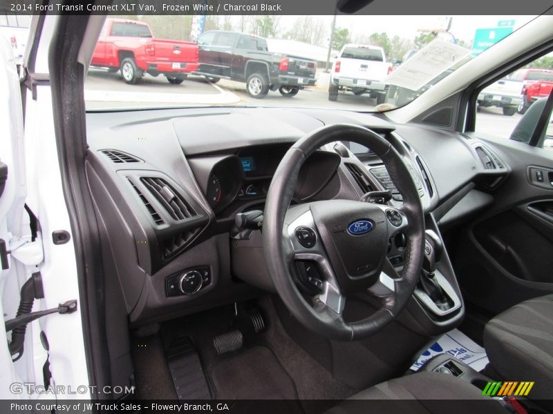 Frozen White / Charcoal Black 2014 Ford Transit Connect XLT Van