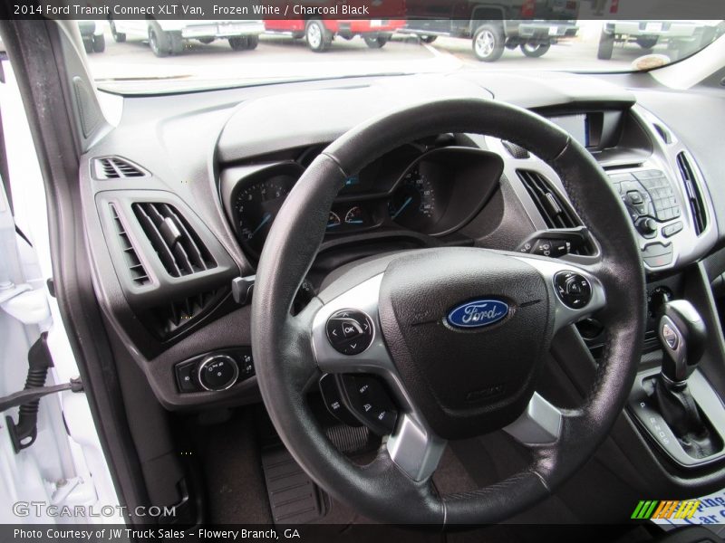 Frozen White / Charcoal Black 2014 Ford Transit Connect XLT Van