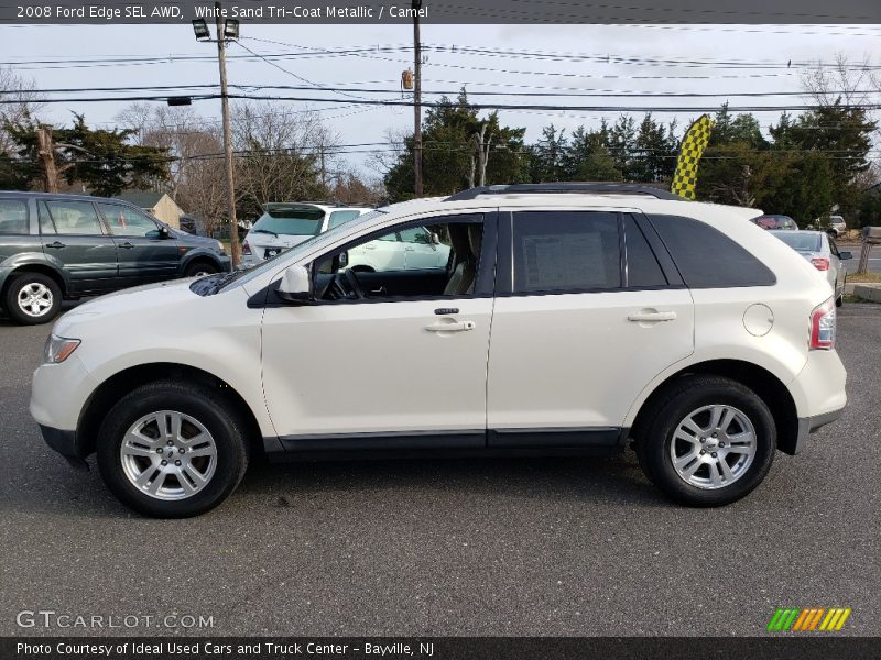 White Sand Tri-Coat Metallic / Camel 2008 Ford Edge SEL AWD