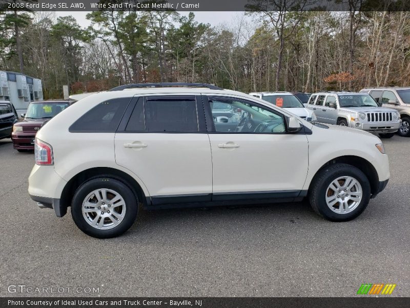 White Sand Tri-Coat Metallic / Camel 2008 Ford Edge SEL AWD