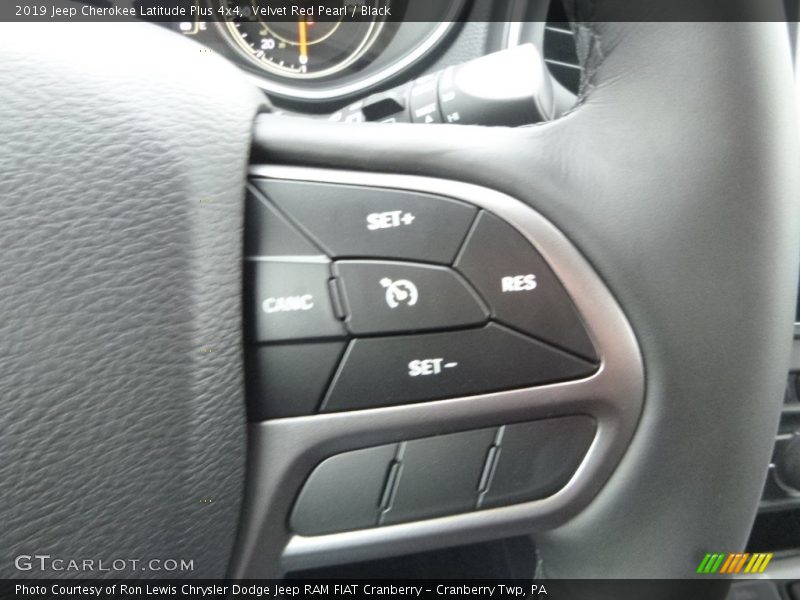 Velvet Red Pearl / Black 2019 Jeep Cherokee Latitude Plus 4x4