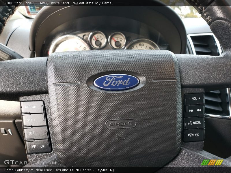 White Sand Tri-Coat Metallic / Camel 2008 Ford Edge SEL AWD