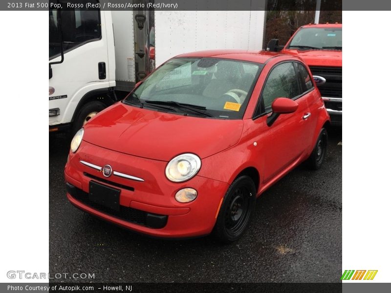 Rosso (Red) / Rosso/Avorio (Red/Ivory) 2013 Fiat 500 Pop