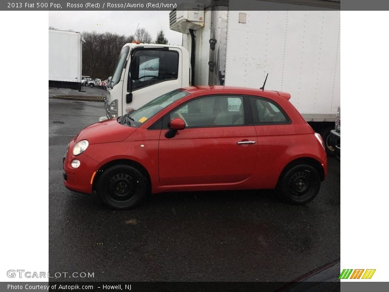 Rosso (Red) / Rosso/Avorio (Red/Ivory) 2013 Fiat 500 Pop