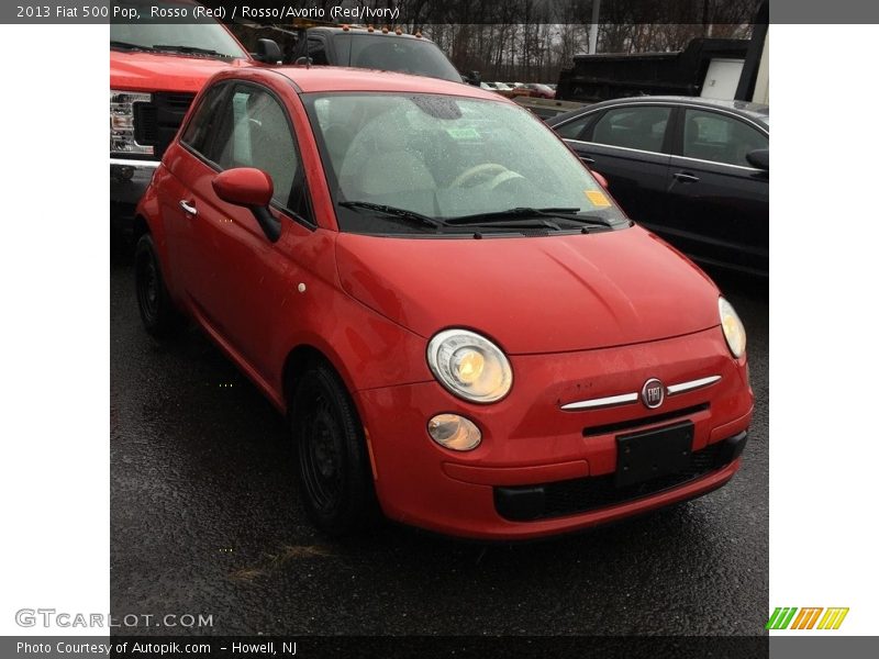 Rosso (Red) / Rosso/Avorio (Red/Ivory) 2013 Fiat 500 Pop