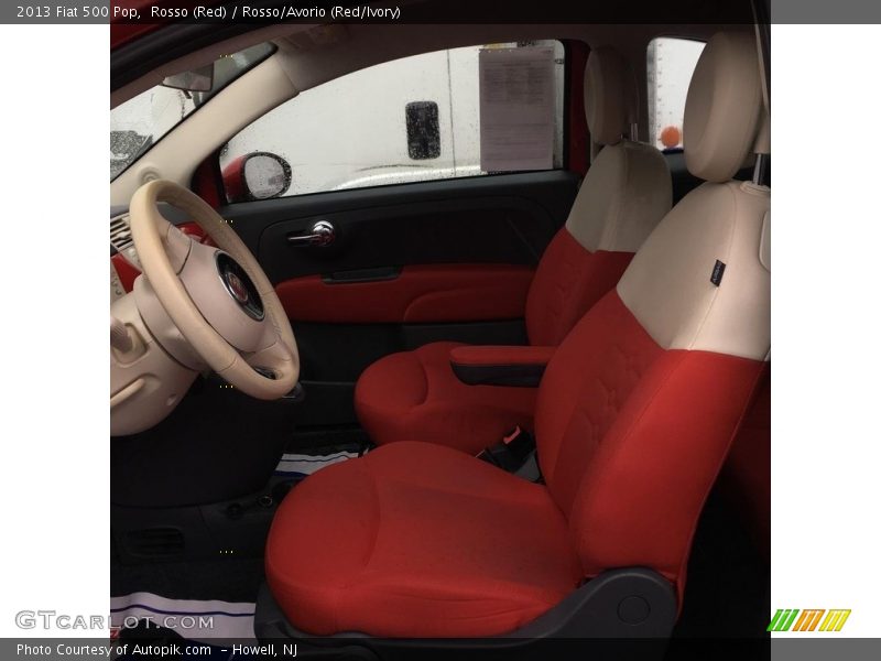 Rosso (Red) / Rosso/Avorio (Red/Ivory) 2013 Fiat 500 Pop