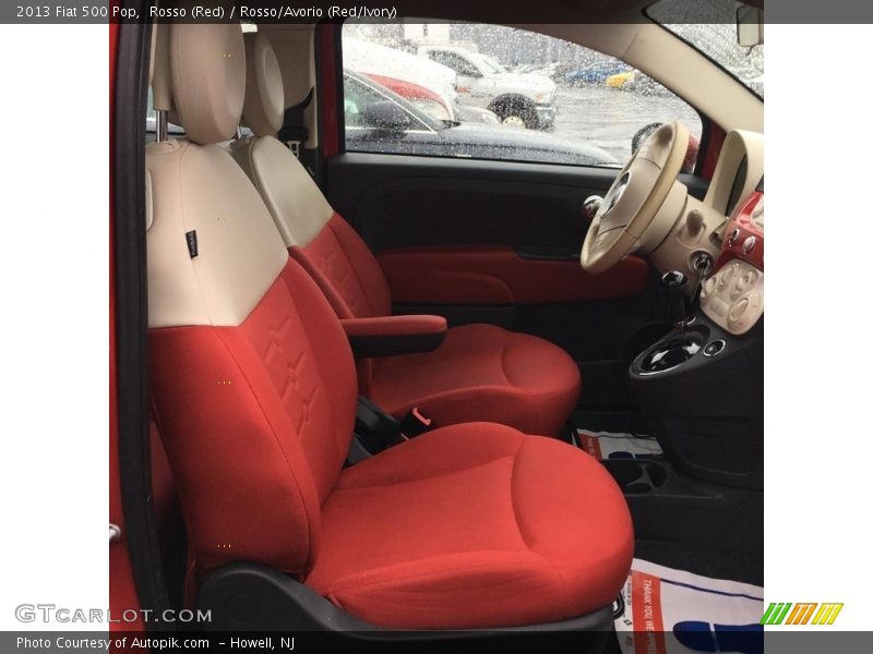 Rosso (Red) / Rosso/Avorio (Red/Ivory) 2013 Fiat 500 Pop