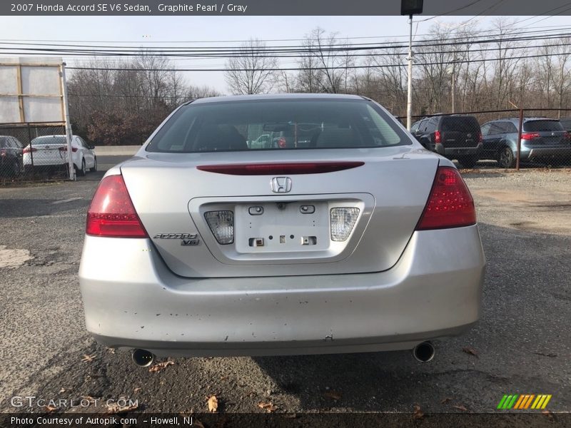 Graphite Pearl / Gray 2007 Honda Accord SE V6 Sedan