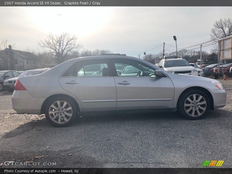 Graphite Pearl / Gray 2007 Honda Accord SE V6 Sedan