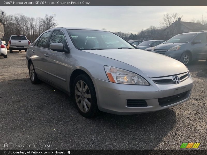 Graphite Pearl / Gray 2007 Honda Accord SE V6 Sedan