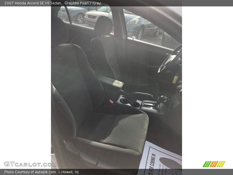 Graphite Pearl / Gray 2007 Honda Accord SE V6 Sedan