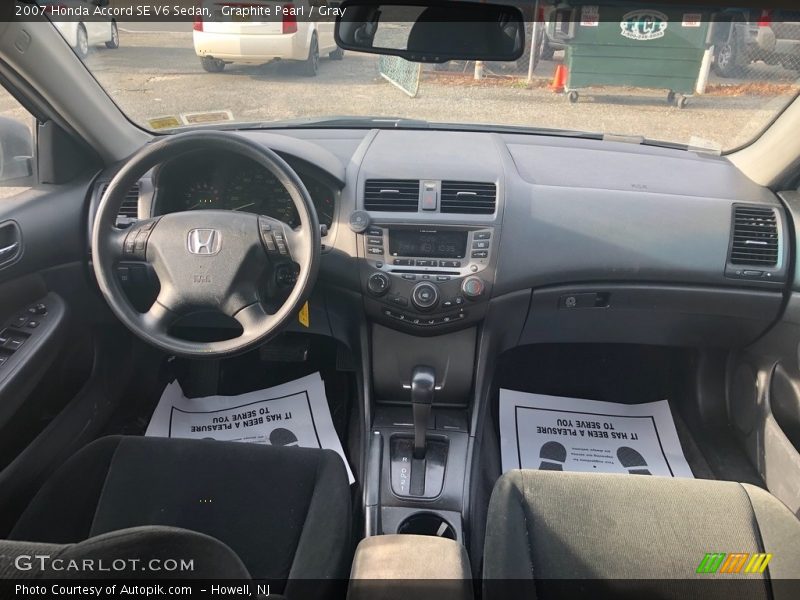 Graphite Pearl / Gray 2007 Honda Accord SE V6 Sedan
