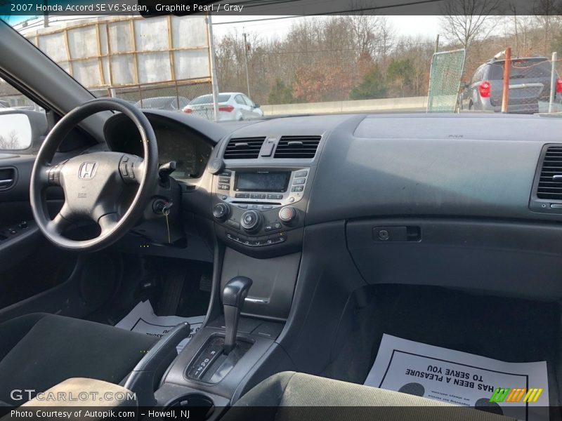 Graphite Pearl / Gray 2007 Honda Accord SE V6 Sedan