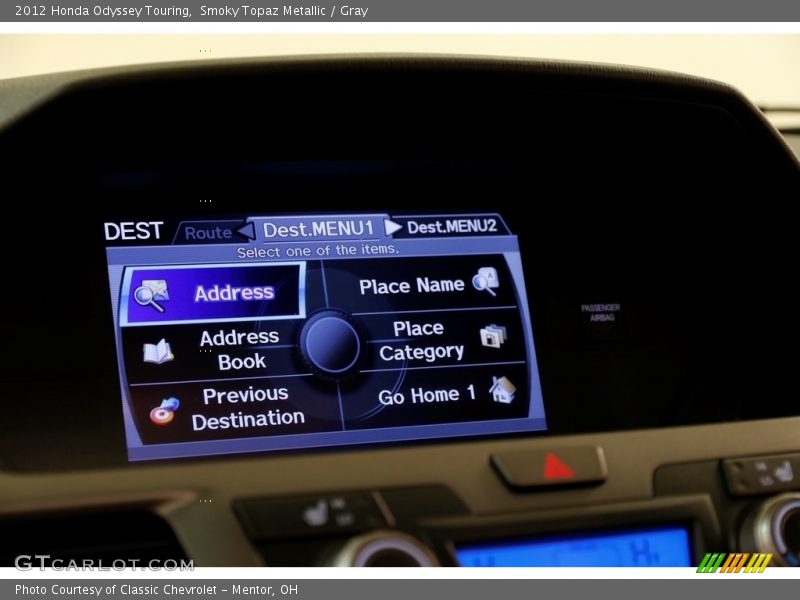 Smoky Topaz Metallic / Gray 2012 Honda Odyssey Touring
