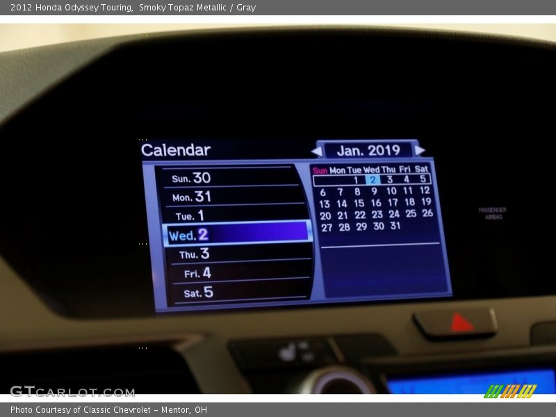 Smoky Topaz Metallic / Gray 2012 Honda Odyssey Touring
