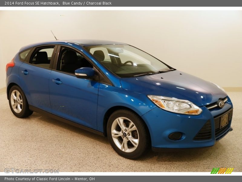 Blue Candy / Charcoal Black 2014 Ford Focus SE Hatchback
