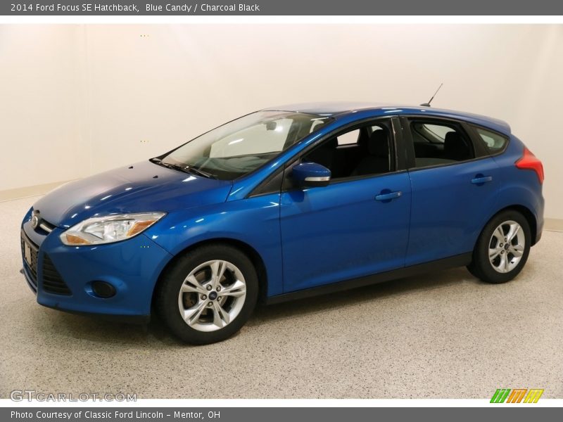 Blue Candy / Charcoal Black 2014 Ford Focus SE Hatchback