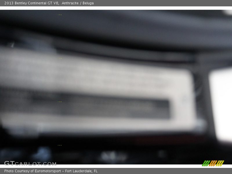 Anthracite / Beluga 2013 Bentley Continental GT V8