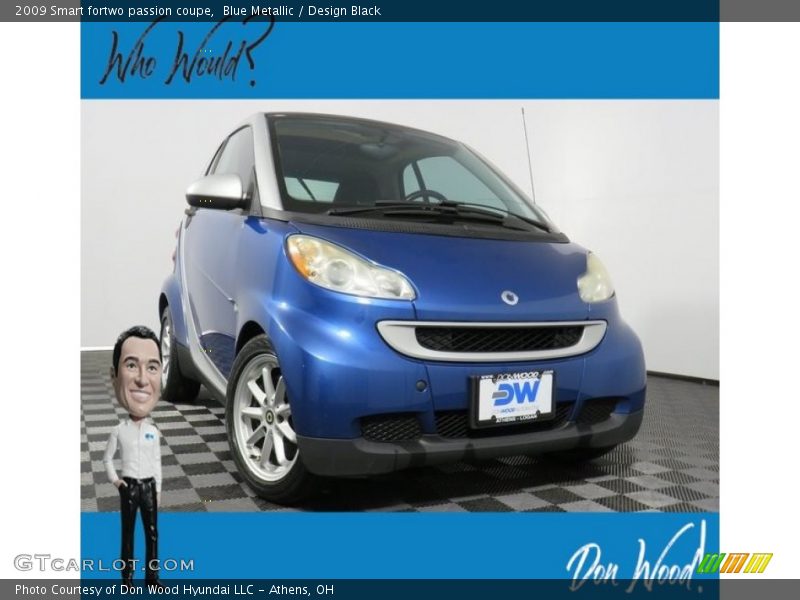 Blue Metallic / Design Black 2009 Smart fortwo passion coupe