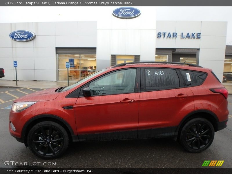 Sedona Orange / Chromite Gray/Charcoal Black 2019 Ford Escape SE 4WD
