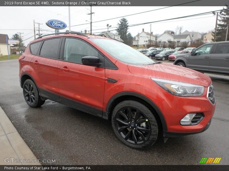 Sedona Orange / Chromite Gray/Charcoal Black 2019 Ford Escape SE 4WD