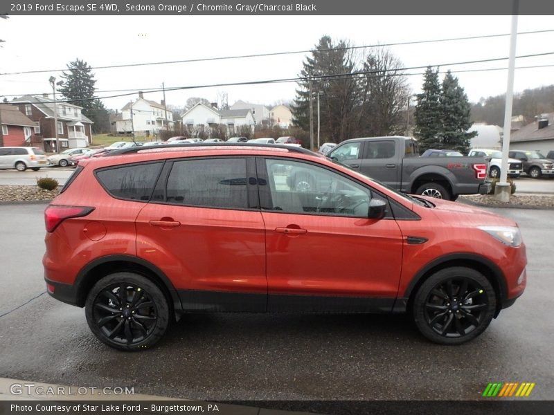 Sedona Orange / Chromite Gray/Charcoal Black 2019 Ford Escape SE 4WD