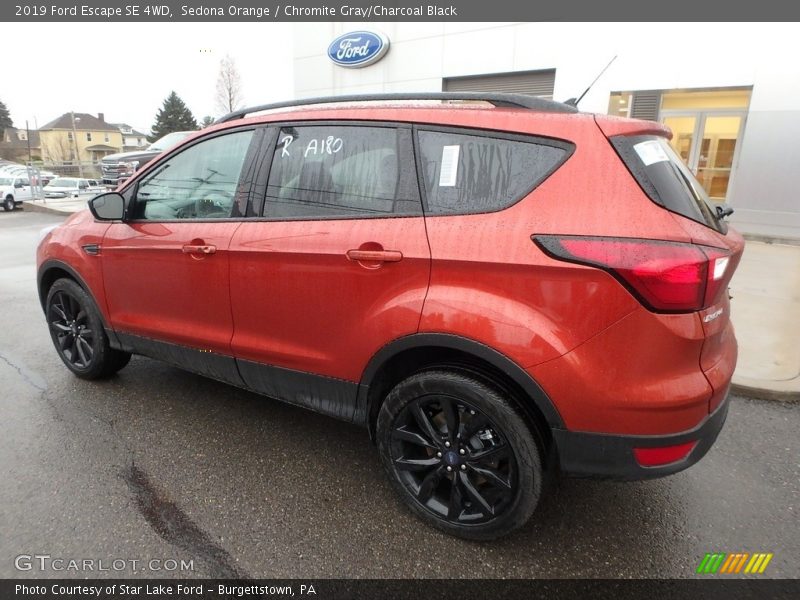 Sedona Orange / Chromite Gray/Charcoal Black 2019 Ford Escape SE 4WD