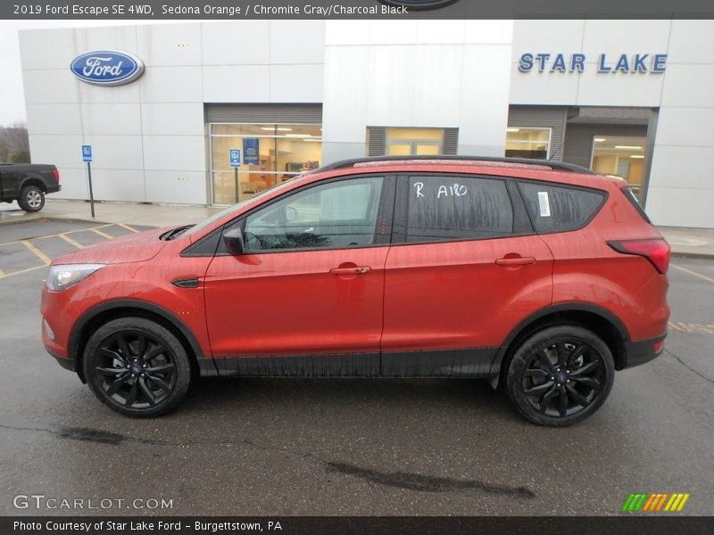 Sedona Orange / Chromite Gray/Charcoal Black 2019 Ford Escape SE 4WD