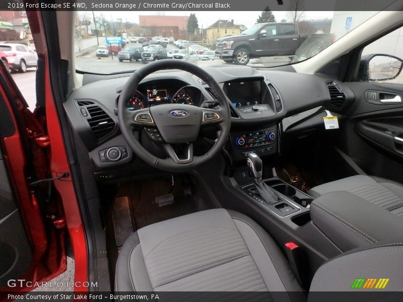 Sedona Orange / Chromite Gray/Charcoal Black 2019 Ford Escape SE 4WD