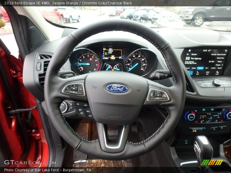Sedona Orange / Chromite Gray/Charcoal Black 2019 Ford Escape SE 4WD