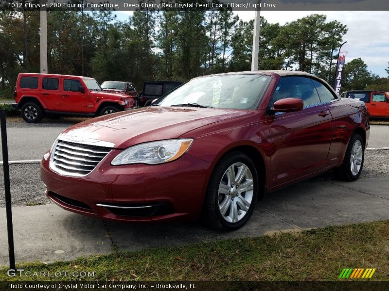 Deep Cherry Red Crystal Pearl Coat / Black/Light Frost 2012 Chrysler 200 Touring Convertible