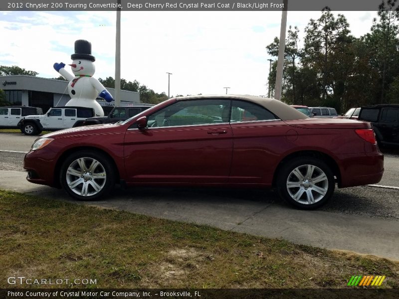 Deep Cherry Red Crystal Pearl Coat / Black/Light Frost 2012 Chrysler 200 Touring Convertible