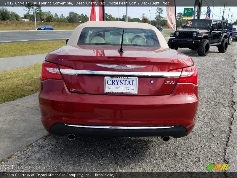 Deep Cherry Red Crystal Pearl Coat / Black/Light Frost 2012 Chrysler 200 Touring Convertible