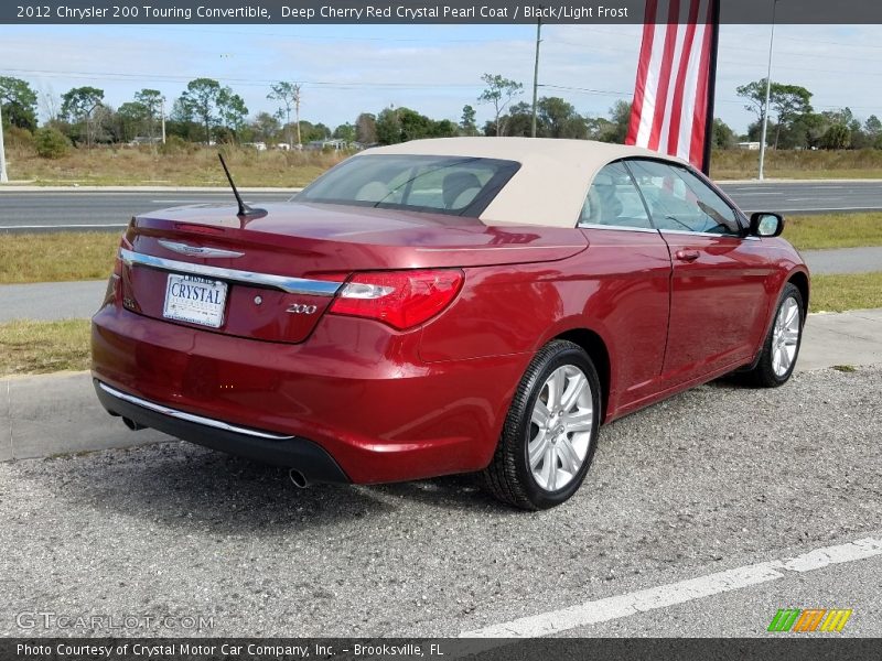 Deep Cherry Red Crystal Pearl Coat / Black/Light Frost 2012 Chrysler 200 Touring Convertible