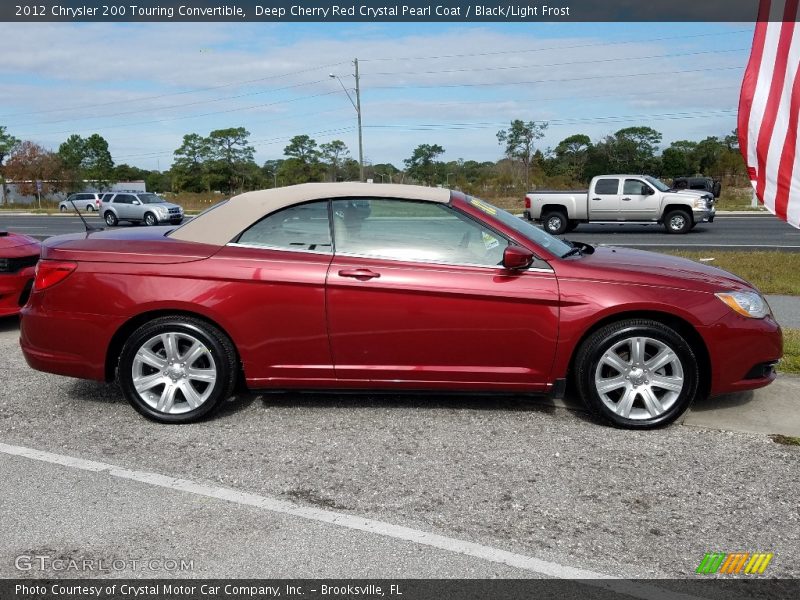 Deep Cherry Red Crystal Pearl Coat / Black/Light Frost 2012 Chrysler 200 Touring Convertible