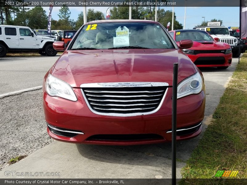 Deep Cherry Red Crystal Pearl Coat / Black/Light Frost 2012 Chrysler 200 Touring Convertible