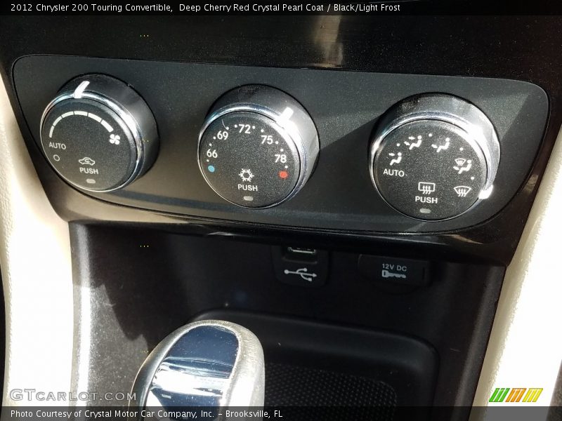 Deep Cherry Red Crystal Pearl Coat / Black/Light Frost 2012 Chrysler 200 Touring Convertible